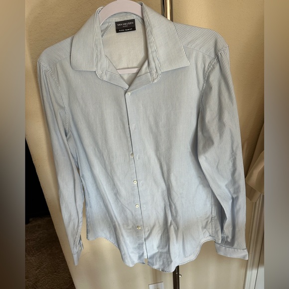 Van Heusen Other - Van Heusen Slim Fit Men’s White Striped Dress Shirt